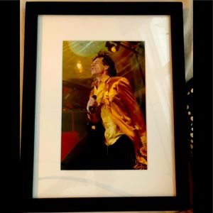 A Mick Jagger Authetic Photo matted & framed